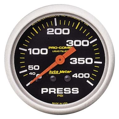 AutoMeter 5424 Pro-Comp Mechanical Press. Gauge,400 PSI,2-5/8 In.