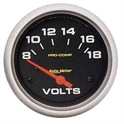 AutoMeter 5492 Pro-Comp Air-Core Voltmeter Gauge, 2-5/8 Inch