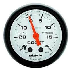 AutoMeter 5701 Phantom Mechanical Boost/Vacuum Gauge, 2-1/16 Inch