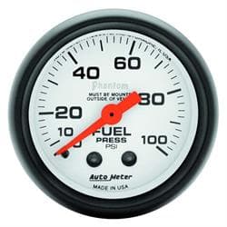 AutoMeter 5712 Phantom Mechanical Fuel Press. Gauge,2-1/16 Inch