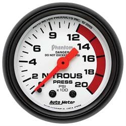 AutoMeter 5728 Phantom Mechanical Nitrous Press. Gauge, 2-1/16