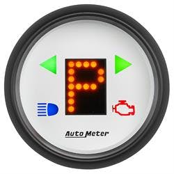 AutoMeter 5759 Gear Pos Gauge, 2 1/16 Inch, White Dial, Black Bzl