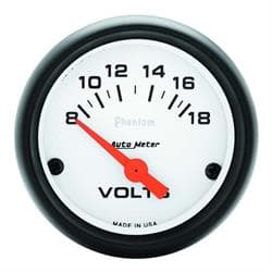 AutoMeter 5791 Phantom Air-Core Electric Voltmeter Gauge, 2-1/16