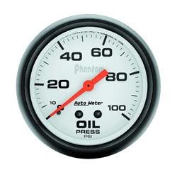 AutoMeter 5821 Phantom Mechanical Oil Press. Gauge,100 PSI,2-5/8