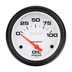 AutoMeter 5827 Phantom Air-Core Electric Oil Press. Gauge,2-5/8