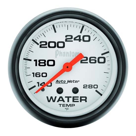 AutoMeter 5831 Phantom Mechanical Water Temperature Gauge, 2-5/8