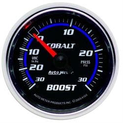 AutoMeter 6103 Cobalt Mechanical Boost/Vacuum Gauge, 2-1/16 Inch