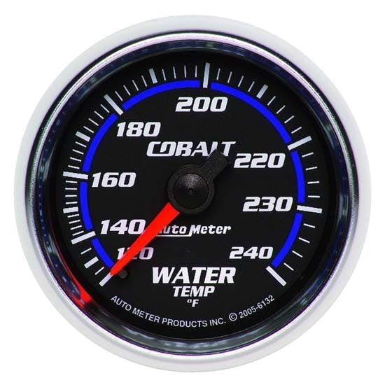 AutoMeter 6132 Cobalt Mechanical Water Temperature Gauge, 2-1/16
