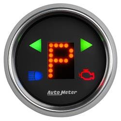 AutoMeter 6150 Gear Pos Gauge, 2 1/16 Inch, Black Dial, Blue Led