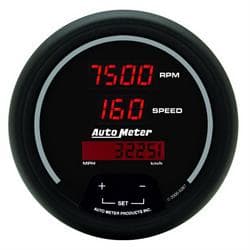 AutoMeter 6387 Tach/Speedo Gaug, 3 3/8 Inch, 260MPH/10KRPM, Black