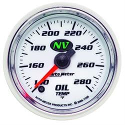 AutoMeter 7356 Oil Temp Gauge, 2 1/16 Inch, 140-280 Deg., NV