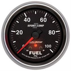 AutoMeter 7663 Fuel Pressure Gauge, 2 5/8 Inch, 100PSI
