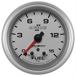 AutoMeter 7761 Fuel Pressure Gauge, 2 5/8 Inch, 15PSI, UL