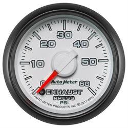 AutoMeter 8592 Exhaust Pressure Gauge, 2 1/16 Inch, 60PSI
