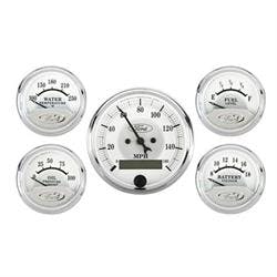 AutoMeter 880087 Masterpiece Silver Ford Five Gauge Set