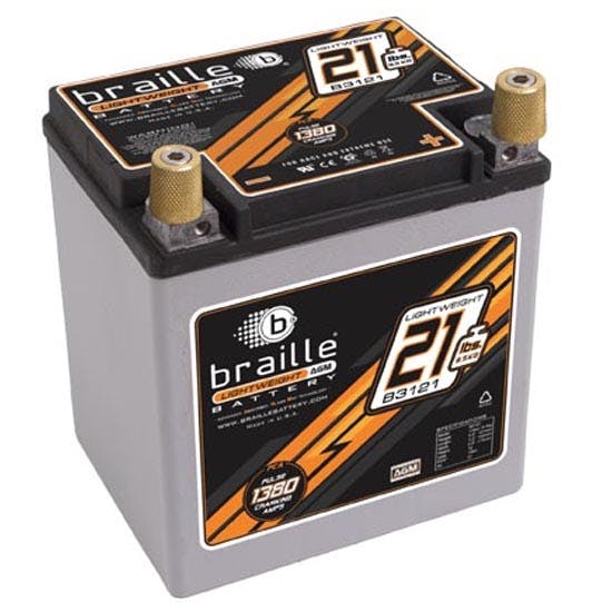 Braille B3121 No-Weight Battery, 550 CCA