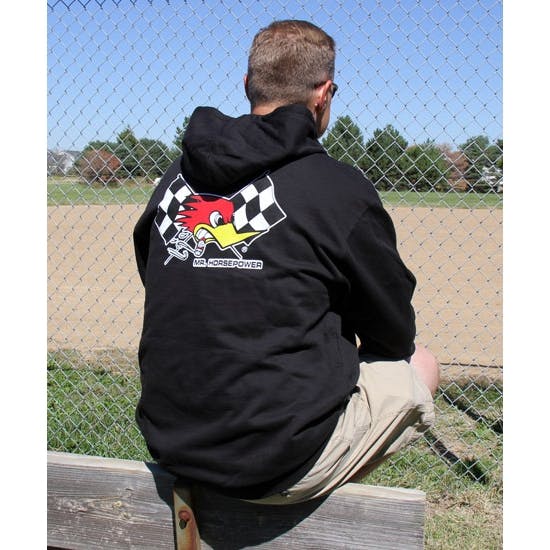 Mr. Horsepower Checkered Flag Black Hoodie