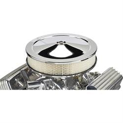 Chrome Deep Dish Performance Air Cleaner, 14 x 3 Inch, 4 Barrel Carb.