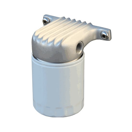 OTB Gear 6547 Remote Oil Filter Adapter, Finned, Unpolished