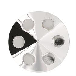 Powermaster 367 Alternator Pulley Cone, 6 Hole, Chrome