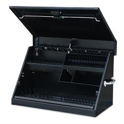 Montezuma ME300B Triangle Toolbox, 30 X 15 Inch, Steel, Black