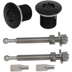 Quik Latch QL-38L-LP/BP 38 Series Locking Hood Pins, Black, Pair