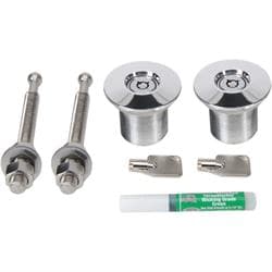 Quik Latch QL-38L-LP/P 38 Series Locking Hood Pins, Polished, Pr.