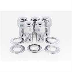 Real Rodder's Wheels 71620LW Chrome Lugnuts and Washers, 7/16 In