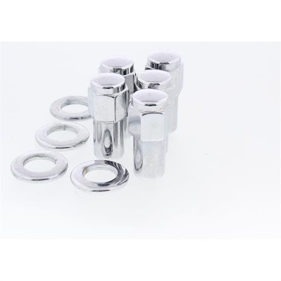 Real Rodder's Wheels 1220LW Chrome Lugnuts and Washers, 1/2 In