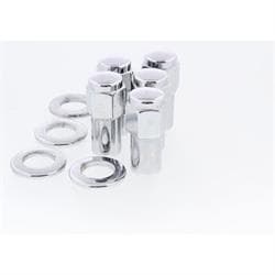 Real Rodder's Wheels 1220LW Chrome Lugnuts and Washers, 1/2 In