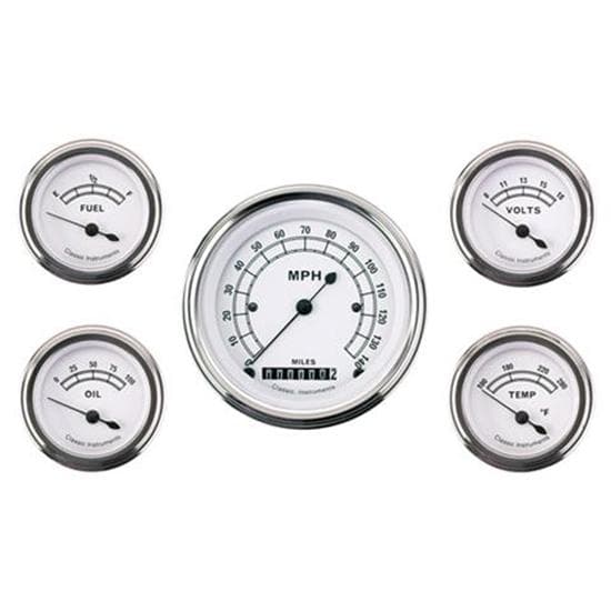 Classic White Series Electric 5 Gauge Set