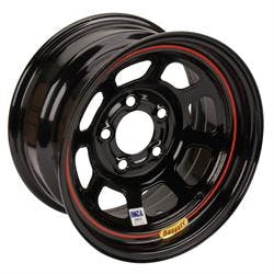 Bassett D-Hole IMCA Approved Black 15 Inch Wheel-Non Beadlock-15x8, 5 on 5