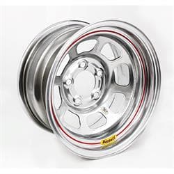 Bassett Wissota Certified D-Hole 15 Inch Wheel, 15x8, 5 on 5, Silver