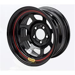 Bassett D-Hole IMCA Approved 15 Inch Wheel, 15x8, 5 on 4-3/4, Black