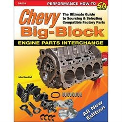 Car Tech SA254 Chevy Big-Block Engine Parts Interchange Book