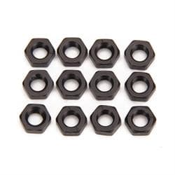 Black Aluminum Jam Nuts, 5/16-24 Thread, 12 Pack