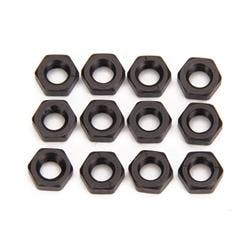 Black Aluminum Jam Nuts, 1/2-20 Thread, 12 Pack