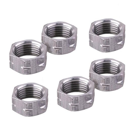 Aluminum Jam Nuts, 3/8-24 LH, Pack/6