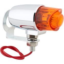 Round Pony Light, Single Filament Bulb, Amber Lens