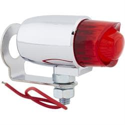 Round Pony Light, Single Filament Bulb, Red Lens