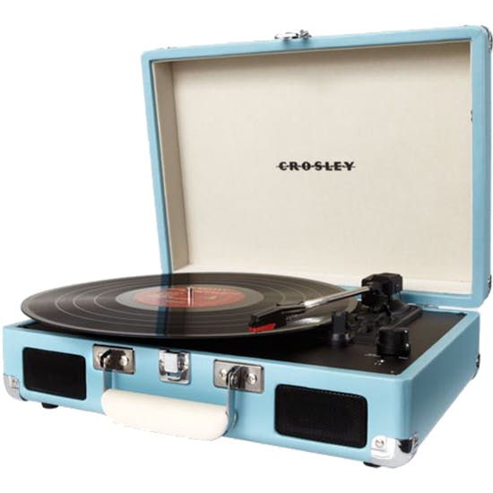Crosley CR8005ABL Cruiser Portable Turntable, Blue