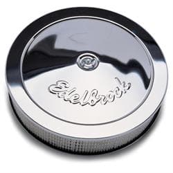 Edelbrock 1207 Pro-Flo Chrome Air Cleaner Assembly, Round, 3 Inch 
