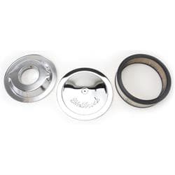 Edelbrock 1221 Pro-Flo Chrome Air Cleaner Assembly, Round, 3 Inch 