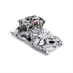 Edelbrock 2061 Single-Quad Intake Manifold/Carburetor Kit, Chevy 