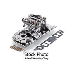 Edelbrock 2064 Single-Quad Intake Manifold/Carburetor Kit, Chevy