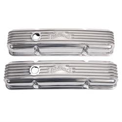 Edelbrock 4143 Aluminum Valve Cover Set, Polished, Small Block Chevy 