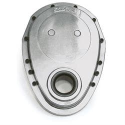 Edelbrock 4240 Aluminum Timing Cover, Polished, Small Block Chevy 