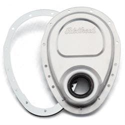 Edelbrock 4242 Aluminum Timing Cover, 2-Piece, Small Block Chevy 