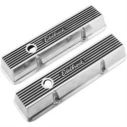 Edelbrock 4262 Elite Series Valve Cover Set, Small Block Chevy 