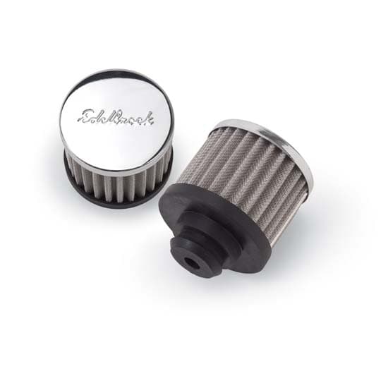 Edelbrock 4420 Circle Track Oil Breather Cap, Push In, Round